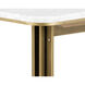 Ambrosia 79 X 35 inch White / Antique Brass Dining Table